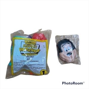 Vintage Happy Meal Toy Jim Henson Muppet Workshop #1 Bird & Disney Water Squirt